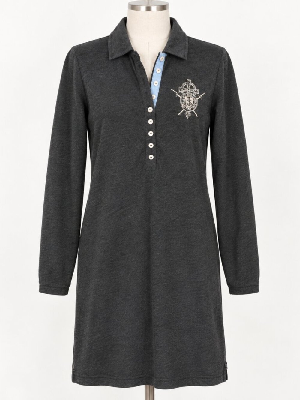 Canterbury Rugby Charcoal Gray Long Sleeve Dress